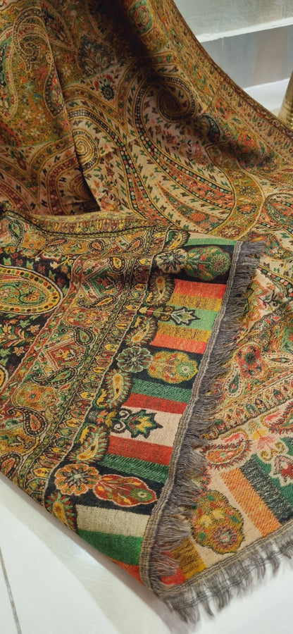 Reversible persian kaani shawl