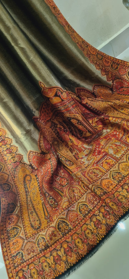Moonlight gandhara kaani reversible shawl