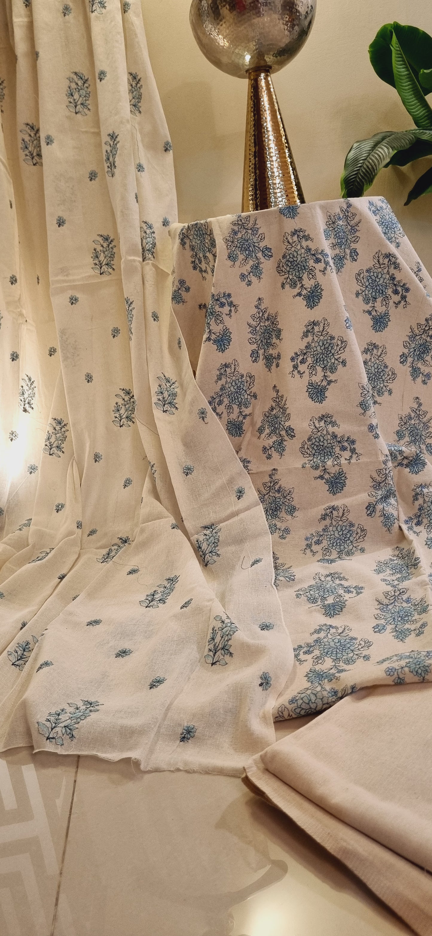 Embroidered three piece suit