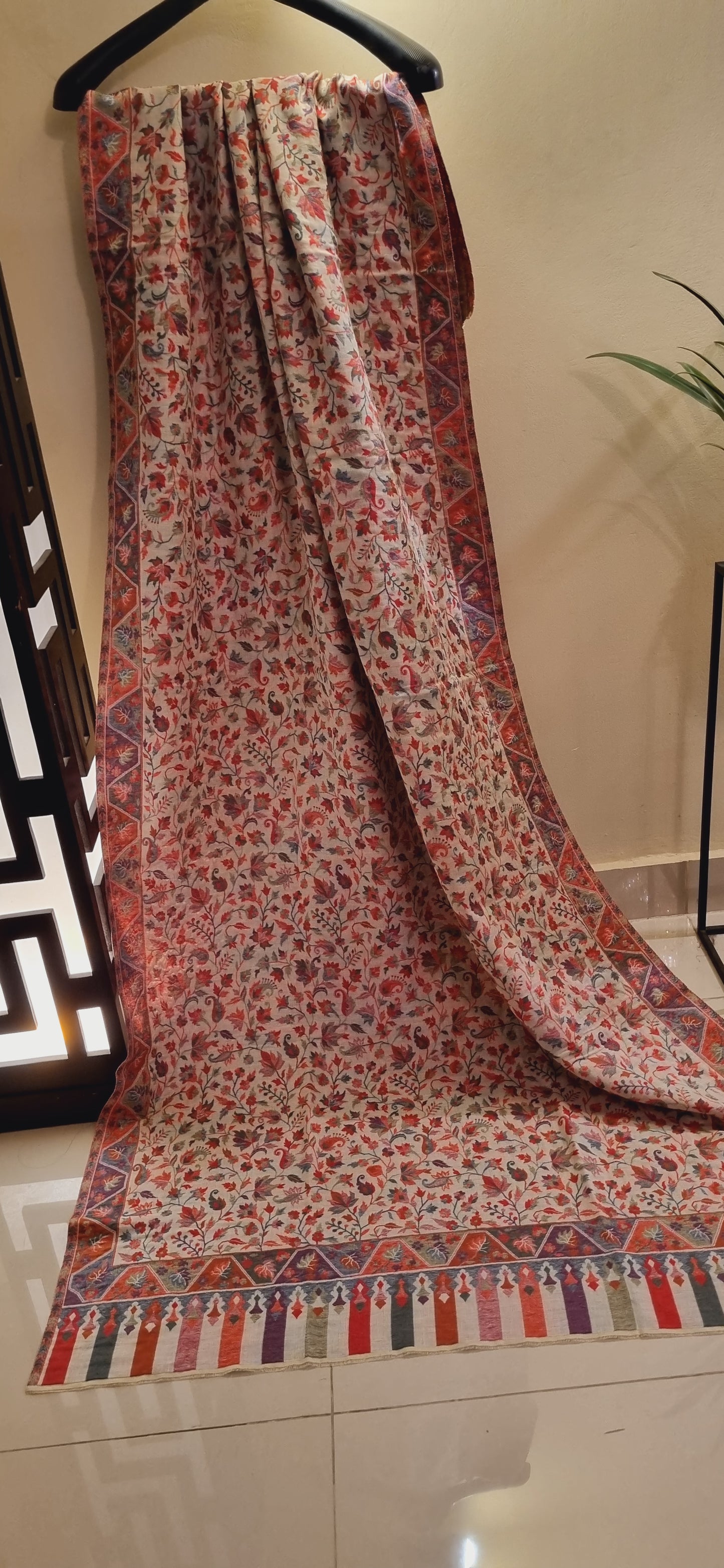 Pashmina reversible moonlight kaani shawl