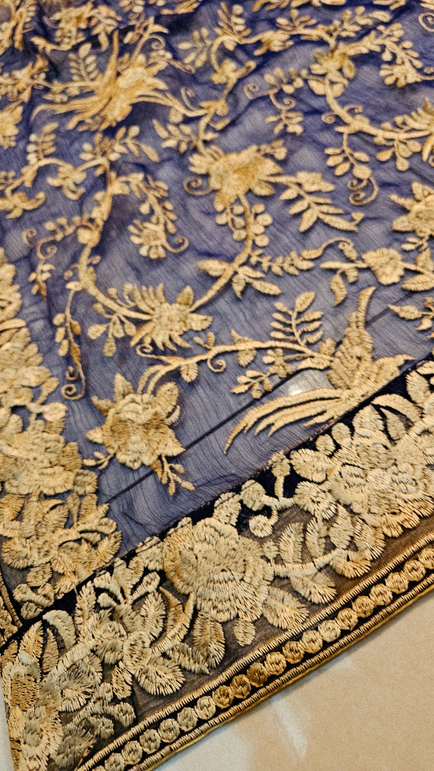 Georgete embroidered dupata