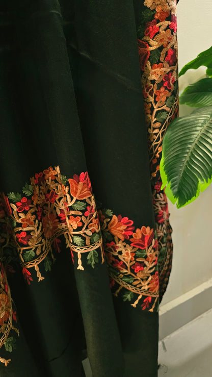 Embroidered cape shawl: Pashmina