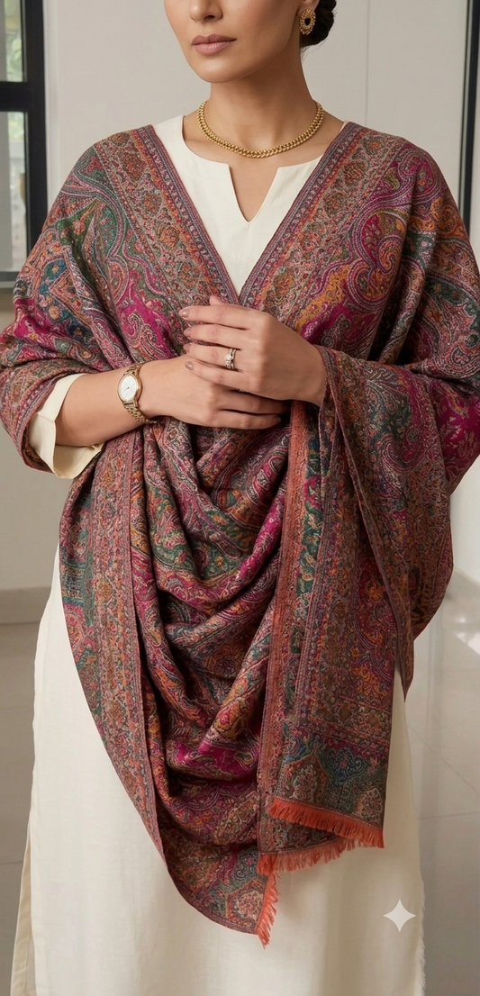 Reversible Persian kaani: Pashmina