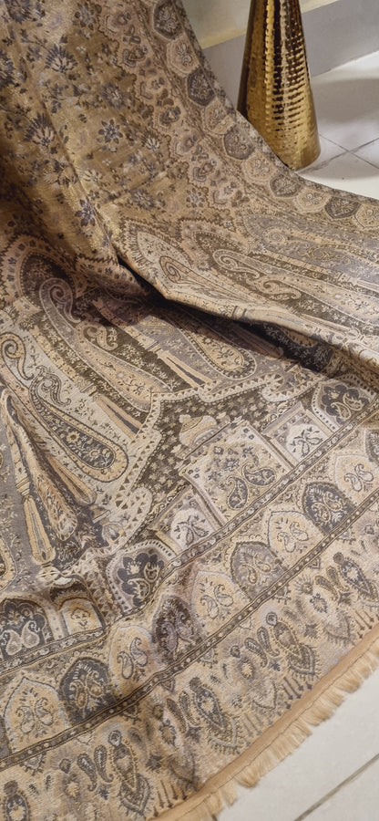 Reversible Moonlight gandhara kaani shawl