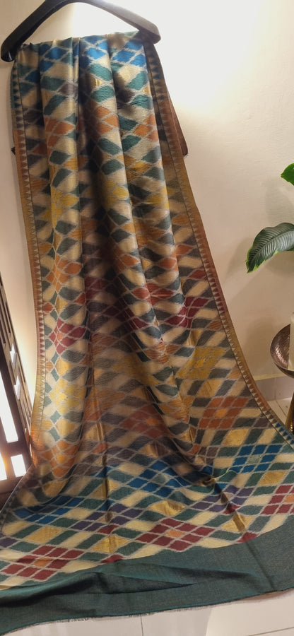Reversible Moonlight kaani shawl