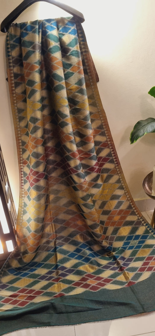 Reversible Moonlight kaani shawl