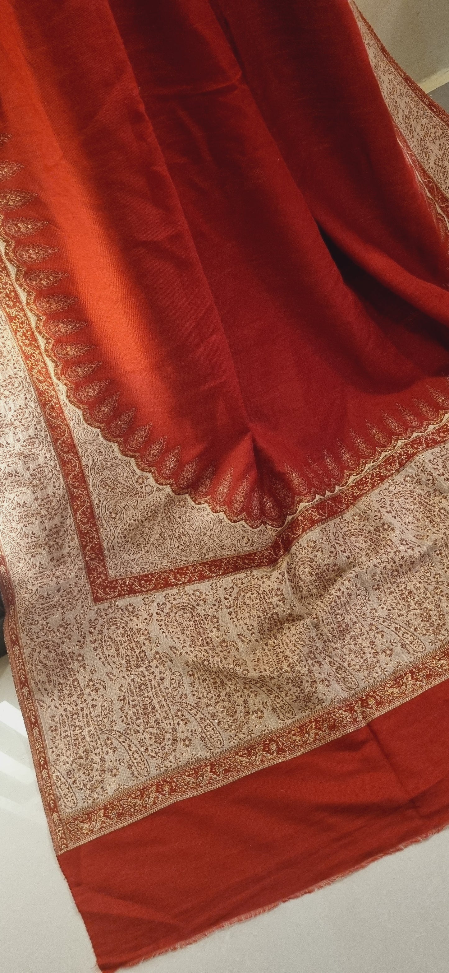 Pashmina with moonlight kaani border
