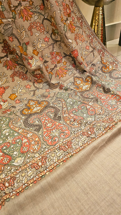 Papermachi embroidered shawl: toosh