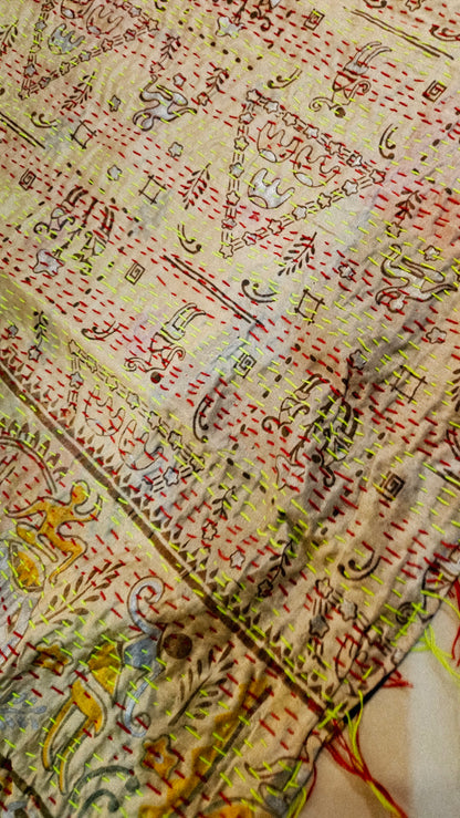 Hand embroidered rilli duapta