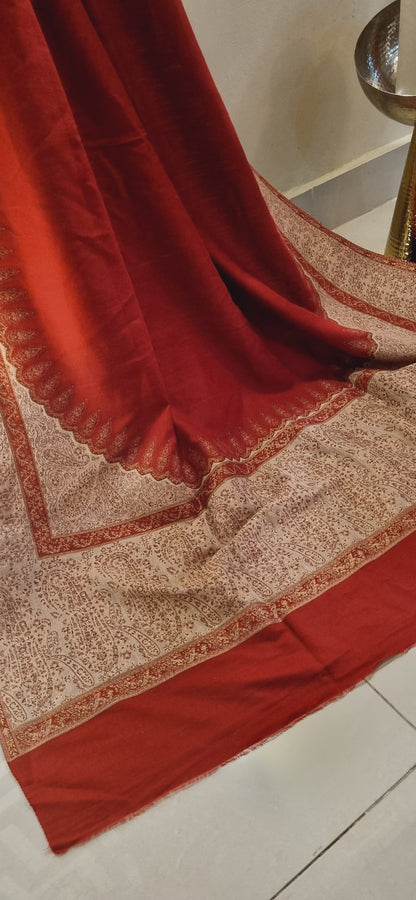 Pashmina with moonlight kaani border