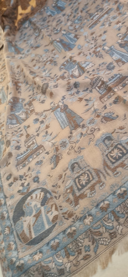 Woollen pashmina kaani shawl