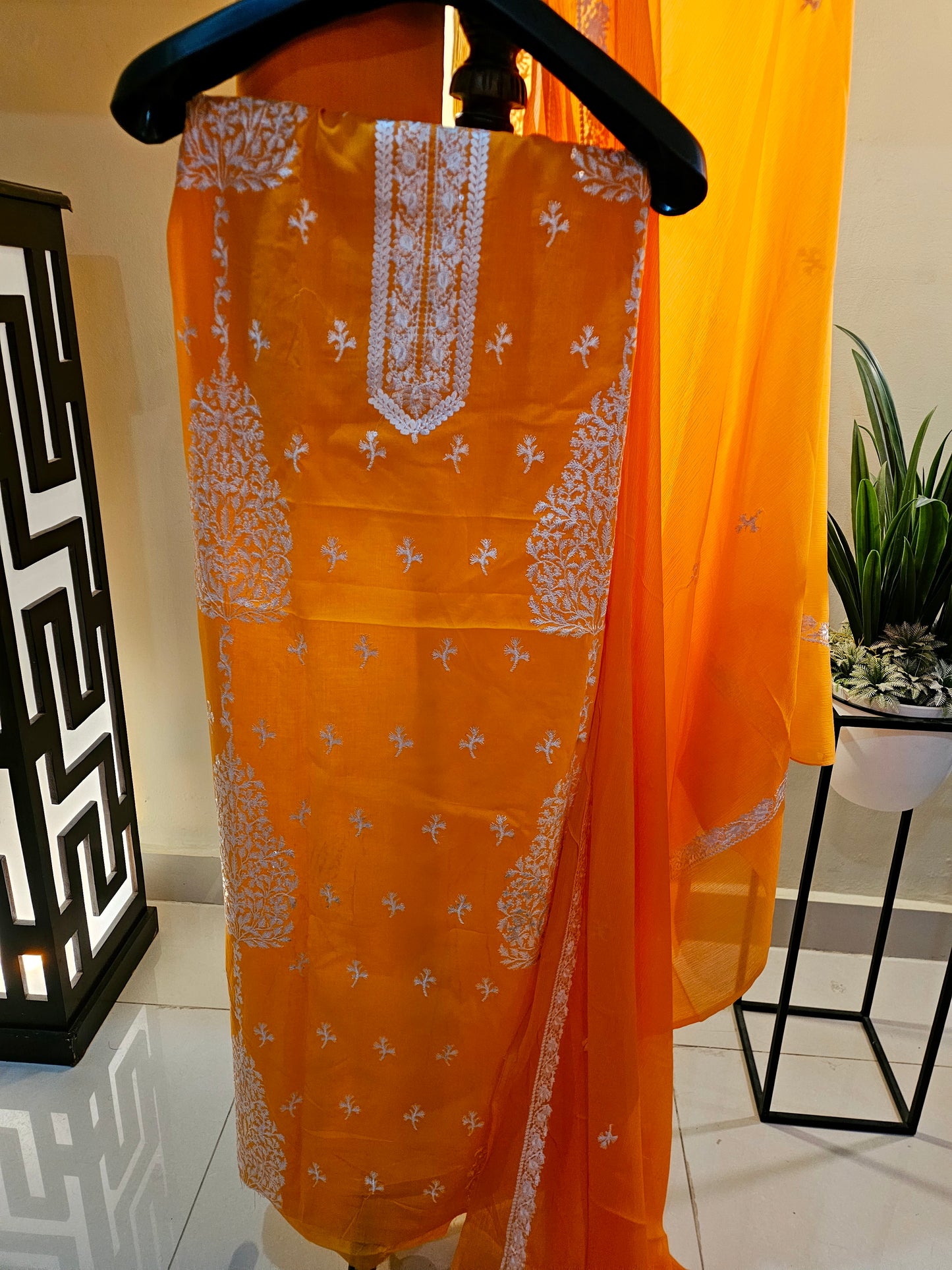 Lawn embroidered three piece