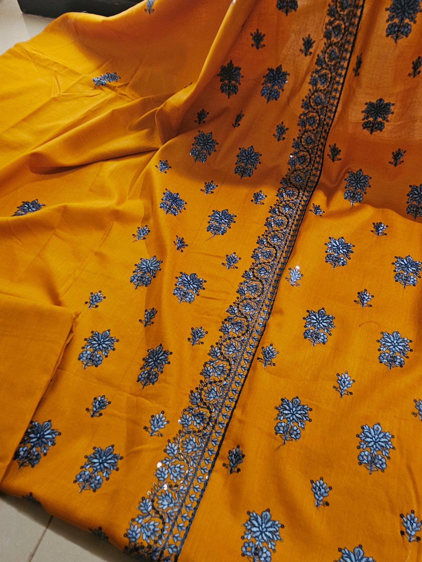 Lawn embroidered two piece