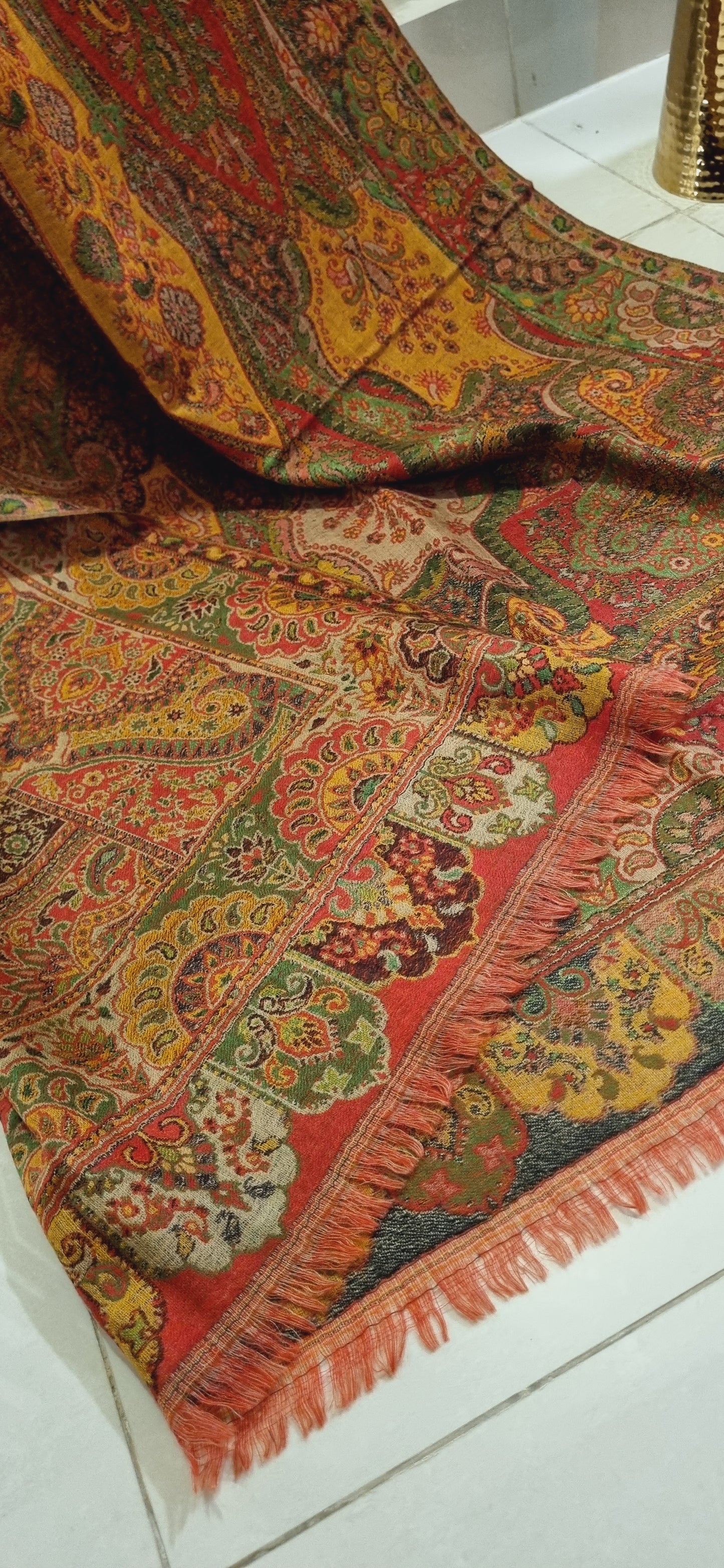 Reversible persian kaani shawl