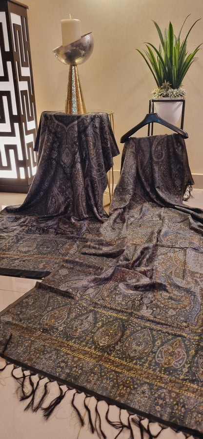 Silk kaani suit