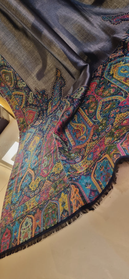 Reversible Moonlight kaani shawl