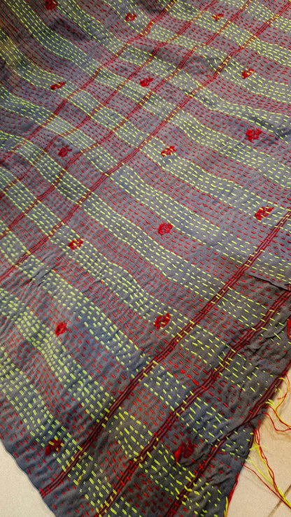 Hand embroidered rilli dupata