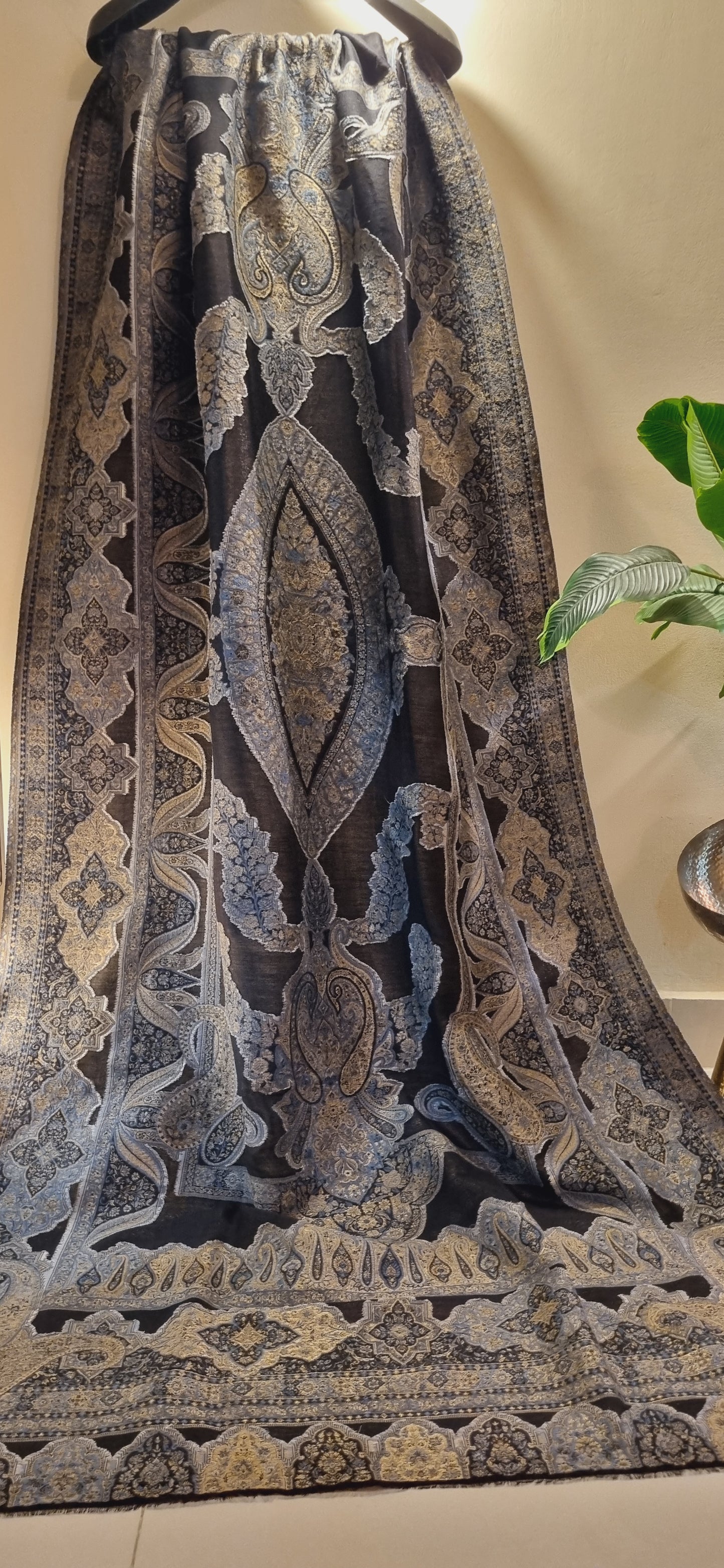 Reversible Moonlight kaani shawl