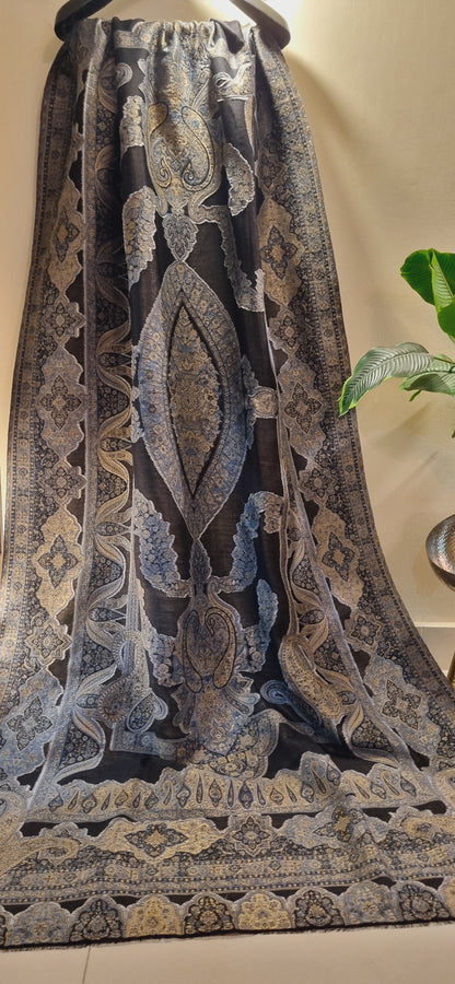 Reversible Moonlight kaani shawl