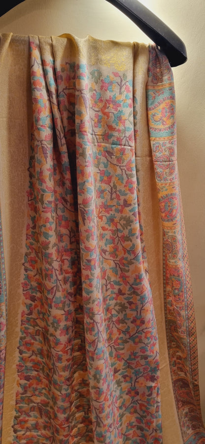 Pashmina kaani with moonlight border