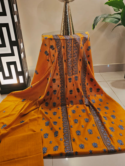 Lawn embroidered two piece