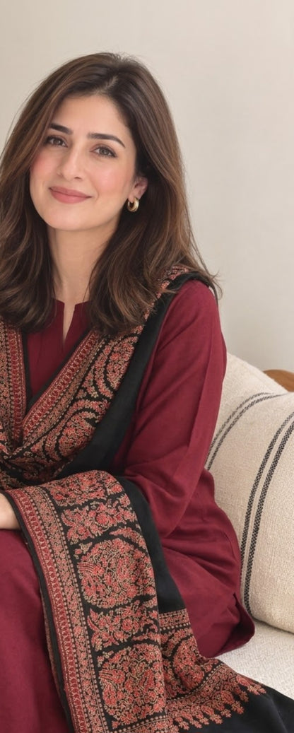 Kaani Shawl/suit: woollen pashmina