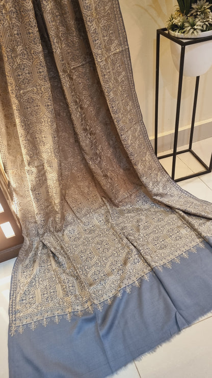 Pashmina shawl embroidered