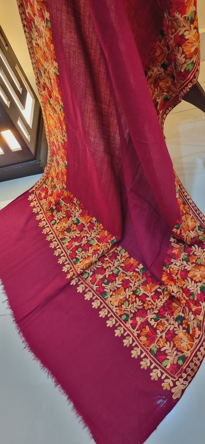 Embroidered minishawl