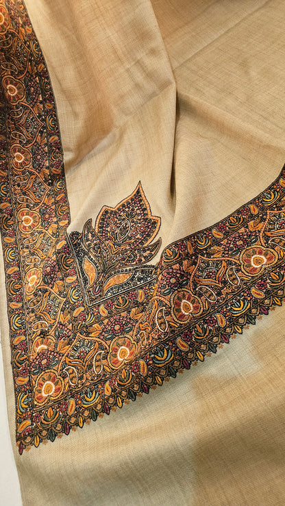 Papermachi embroidered: Pashmina