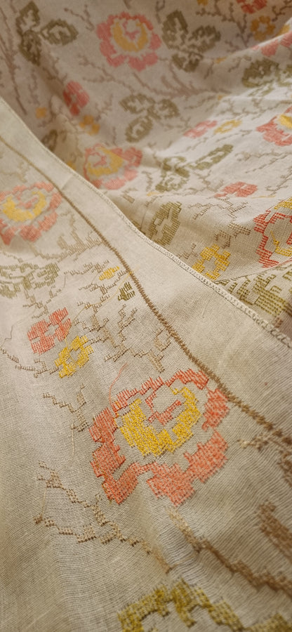 Khaddar karandi embroidered three piece suit