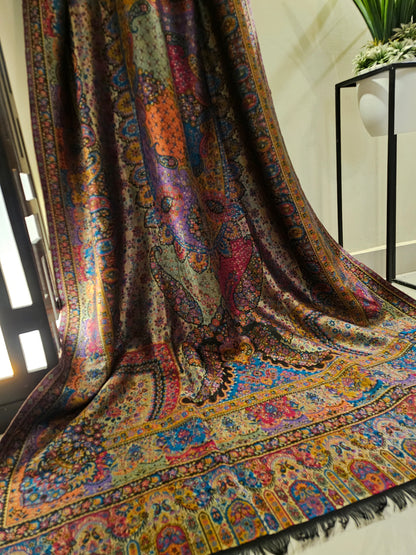 Reversible moonlight gandhara kaani shawl