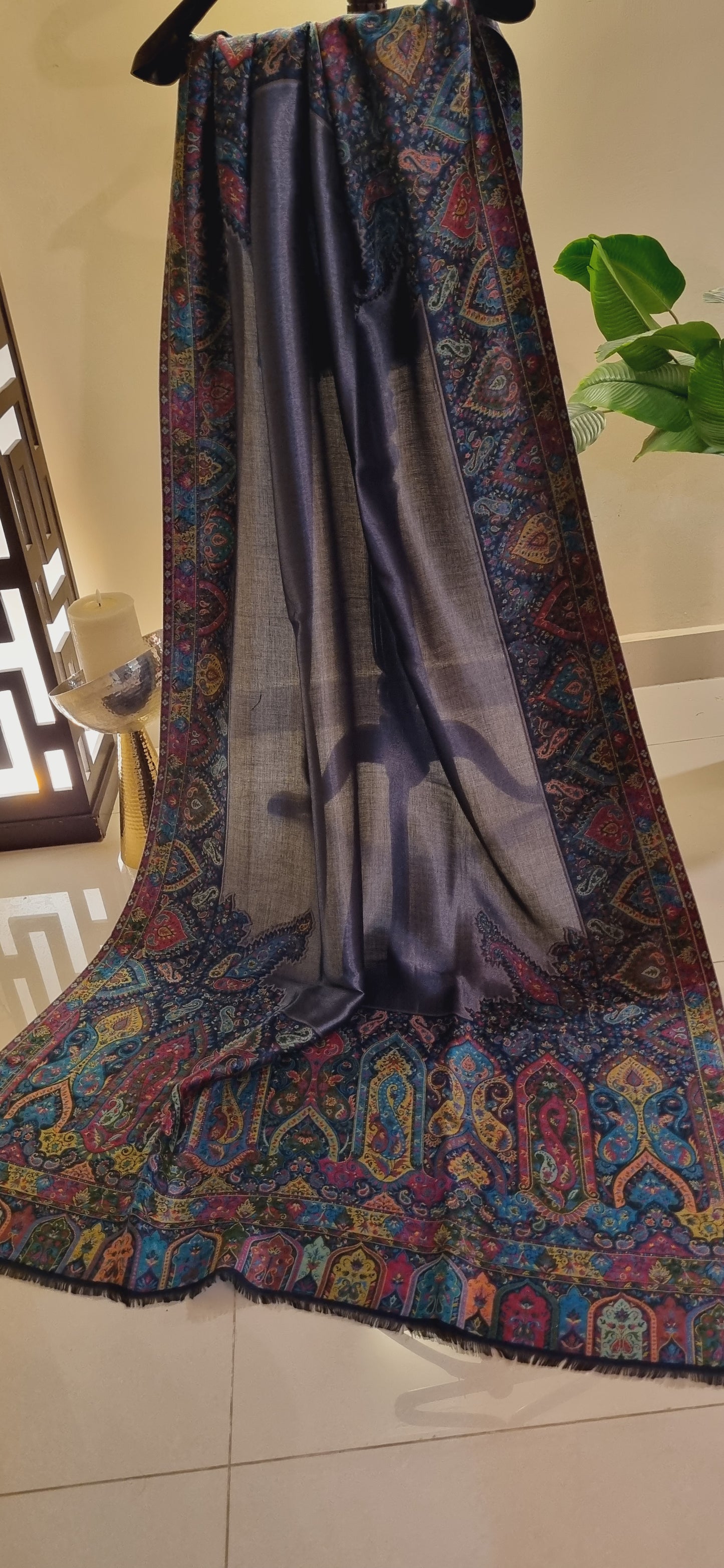 Reversible Moonlight kaani shawl