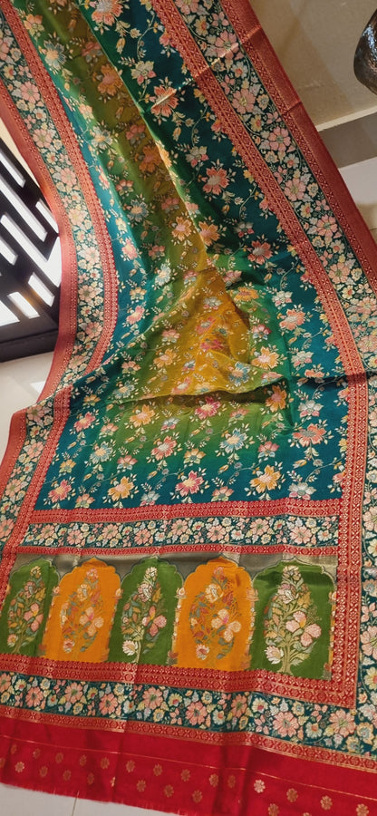 Meenakari patola silk dupatta