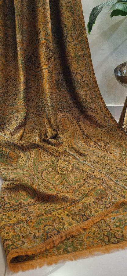 Reversible persian toosh kaani shawl
