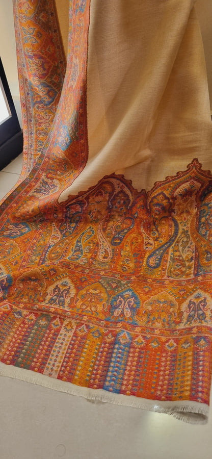 Reversible Moonlight Pashmina kaani shawl