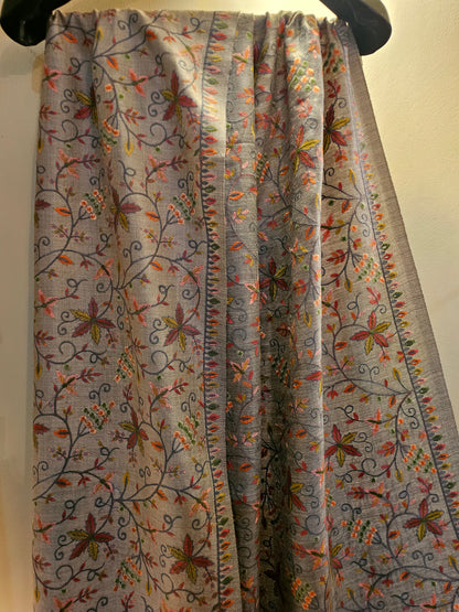 Papermachi embroidered reversible toosh shawl