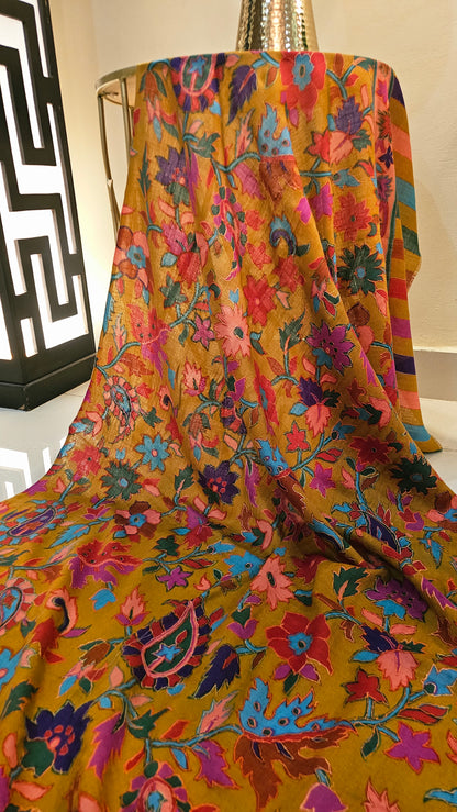 Kalamkar embroidered: Pashmina
