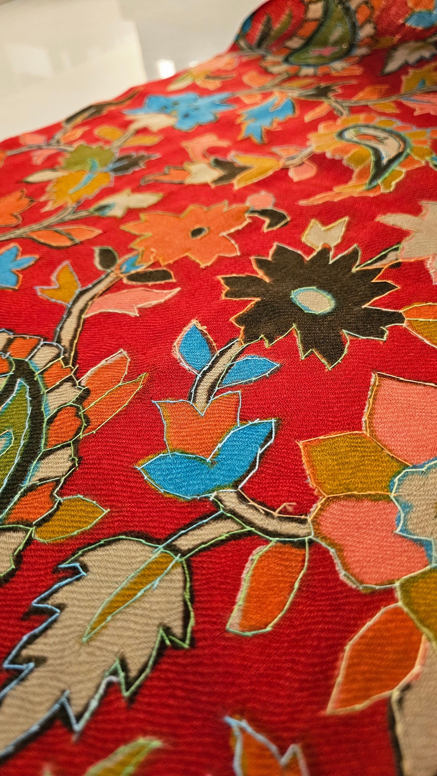 Kalamkar minishawl: Pashmina