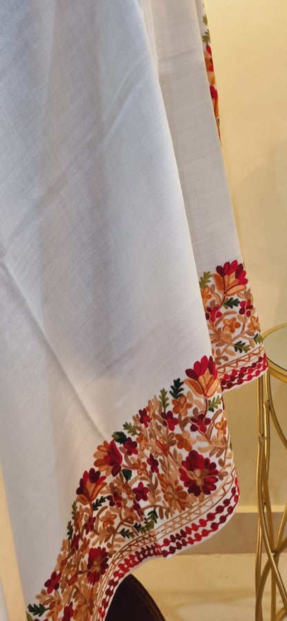 Embroidered minishawl