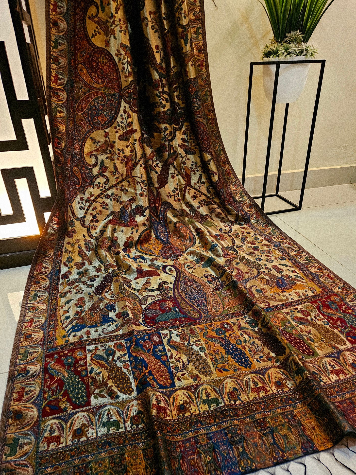 Moonlight silky kaani shawl/dupata