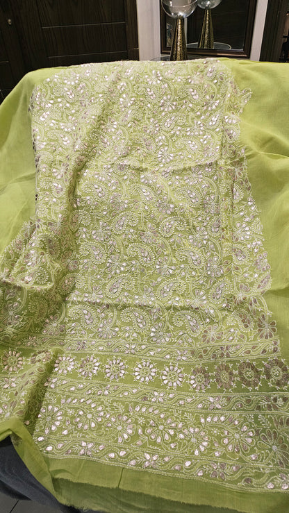 chikankari gota shirt