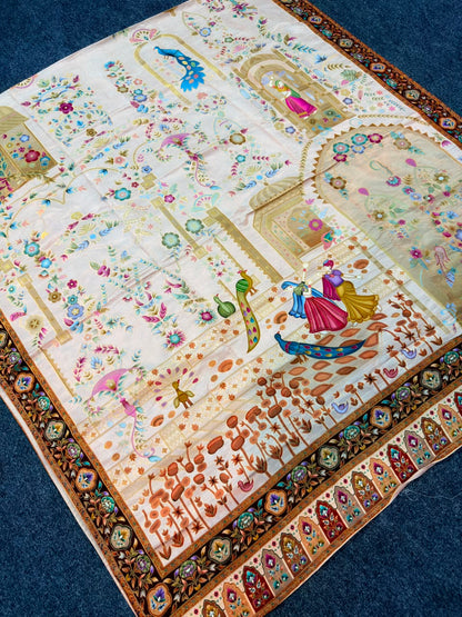 Patola Maheshwari silk: shawl