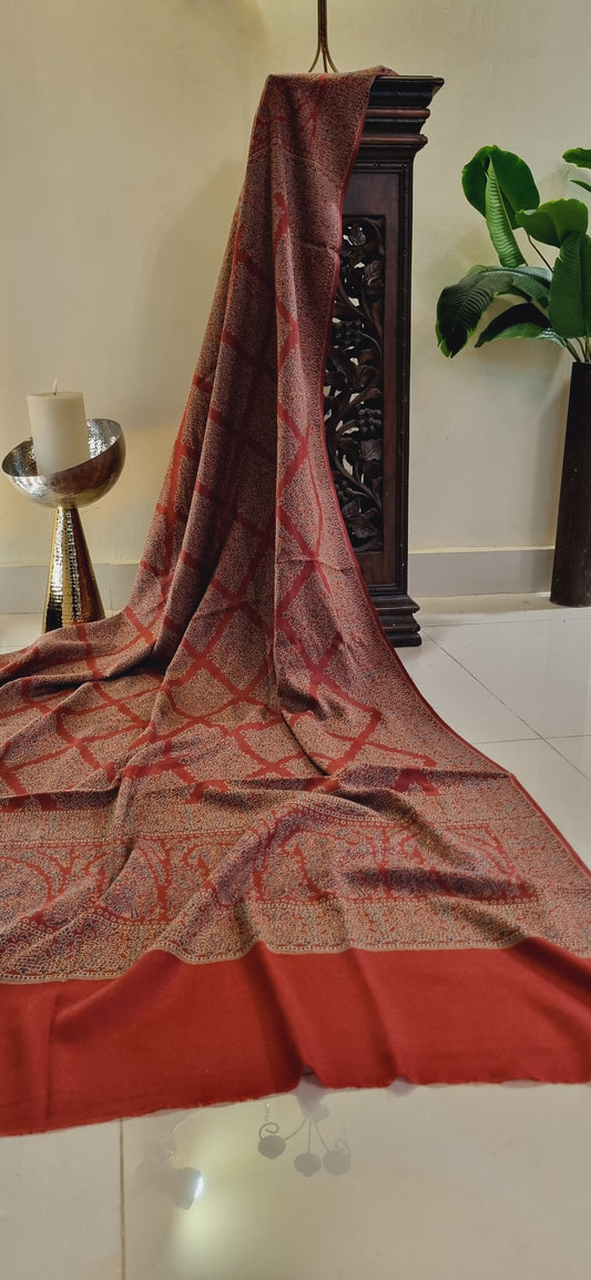 Woollen pashmina kaani shawl