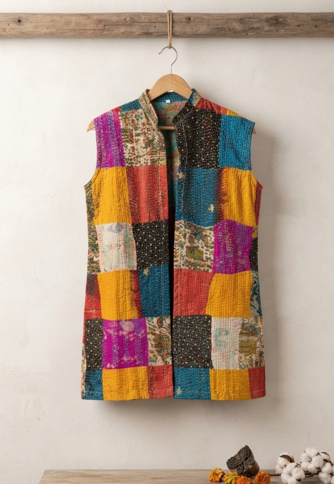 Kantha jacket: cotton