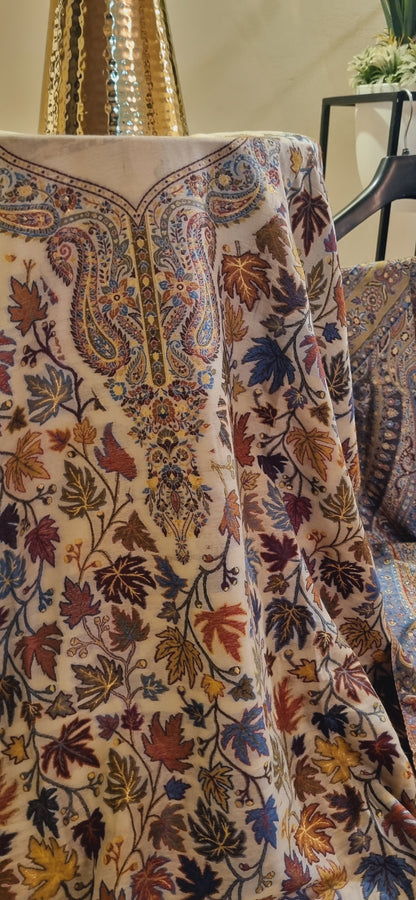 Three piece silk kaani suit