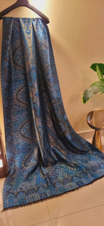 Reversible moonlight gandhara kaani shawl