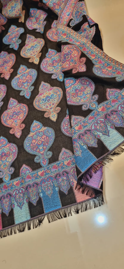 Woollen pashmina kaani shawls