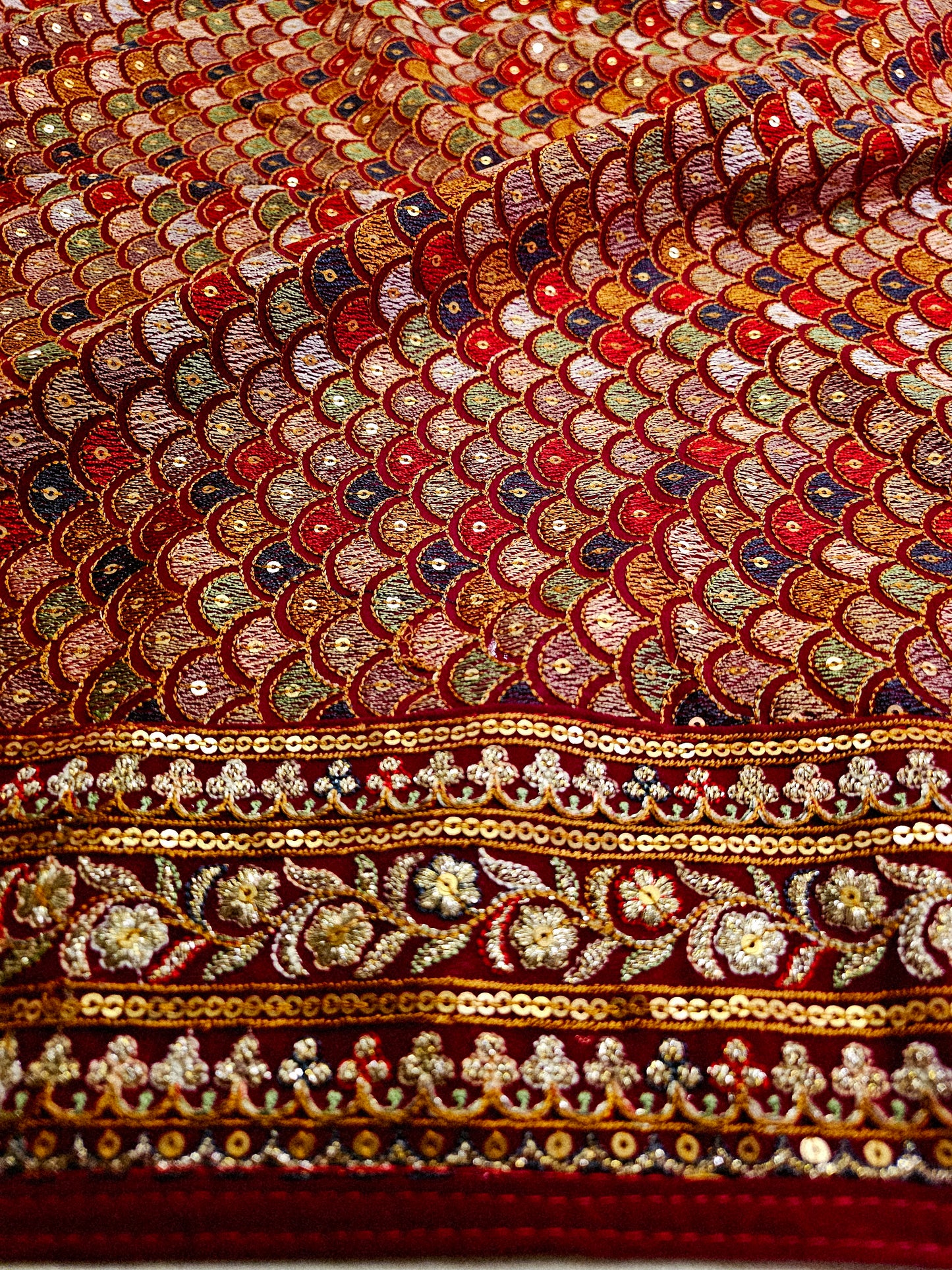 Embroidered georgete dupata