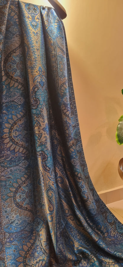 Reversible moonlight gandhara kaani shawl