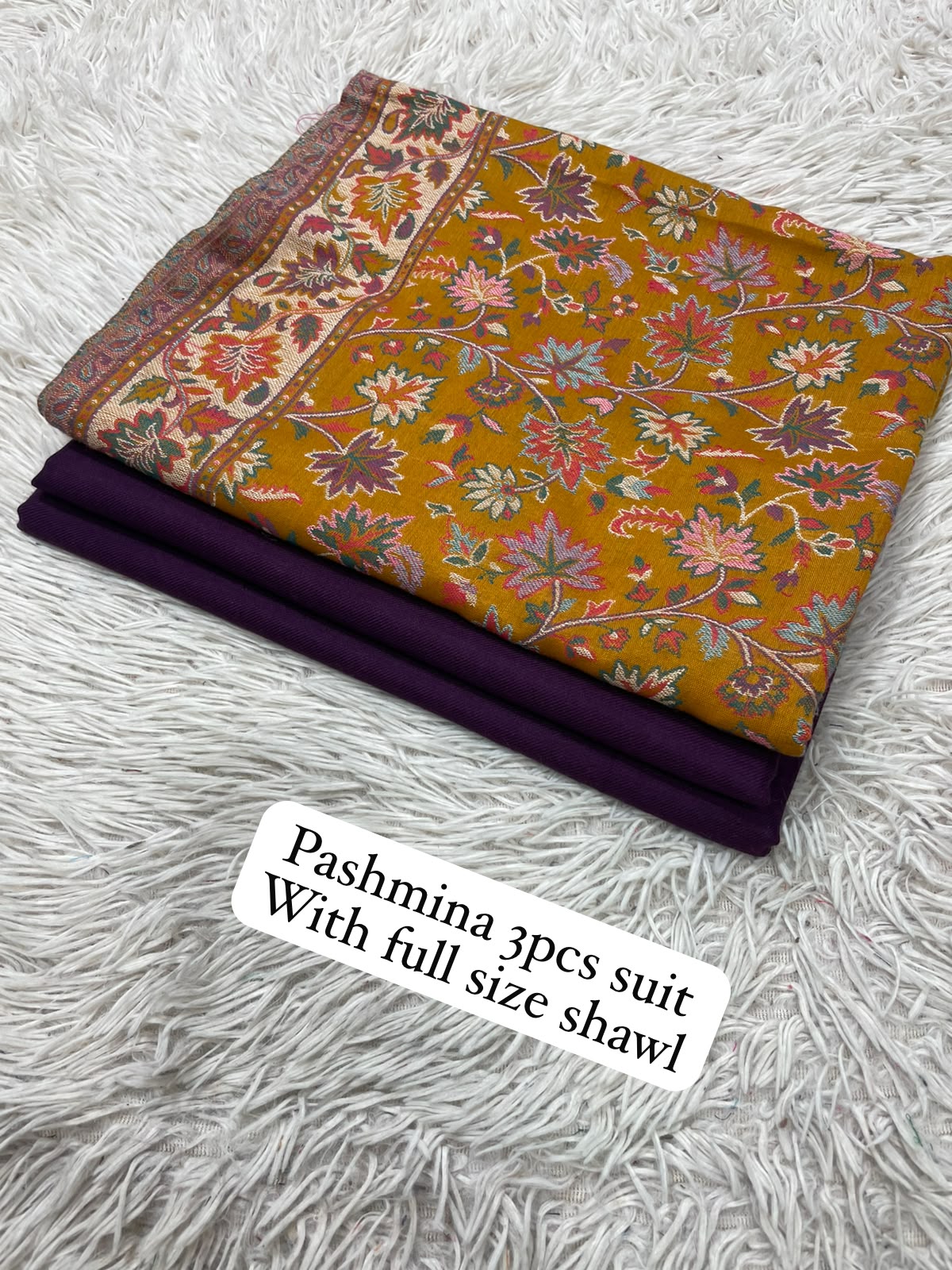 Kaani three piece: Pashmina